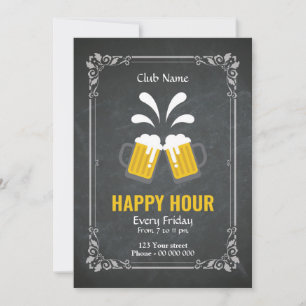 Vorlage für den Happy-Hour-Party-Flyer