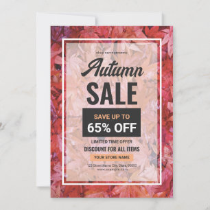 Vorlage für den Herbst/Verkauf von Flyern