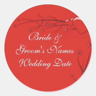 Vorlage für den Hochzeitsticker für Umschlag Aufkl Runder Aufkleber