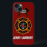 Vorlage für den Namen des Abzeichens der Feuerabte Case-Mate iPhone Hülle<br><div class="desc">Feuerabteilung Logo mit individualisierbaren Nummern. Ideal für Feuerwehrleute und Erste-Hilfe-Helfer. Klicken Sie auf Anpassen,  um die Hintergrundfarbe vom Motor Rot auf etwas Anderes zu ändern. Personalisieren Sie mit Ihrem eigenen Namen.</div>