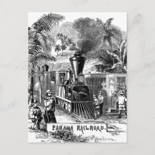 Vorlage für den Panamakanal-Eisenbahnzug Vintagen Postkarte