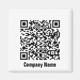 Vorlage für den QR-Code Schwarz und Weiß-Business Magnet