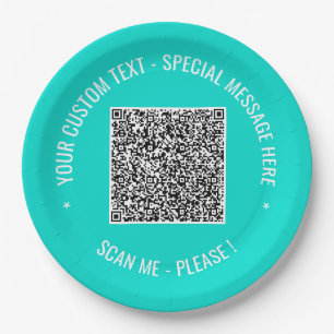 Vorlage für den QR-Code und die Teller für benutze