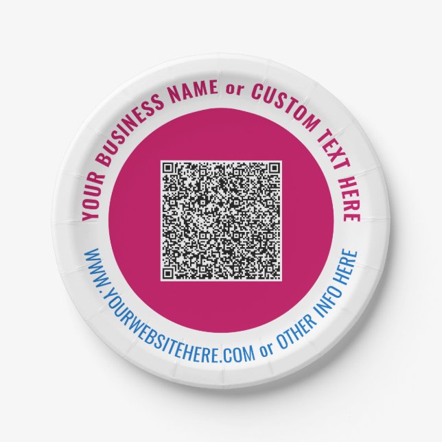 Vorlage für den QR-Code und die Teller für benutze (Vorderseite)