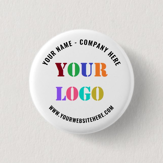 Vorlage für den Werbetext Ihres Unternehmens Button (Vorderseite)