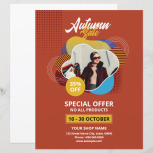 Vorlage für den Werbeverkauf im Herbst