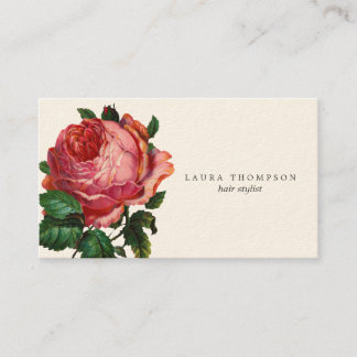 Vorlage für die antike Rose - Stylist-Visitenkarte Visitenkarte