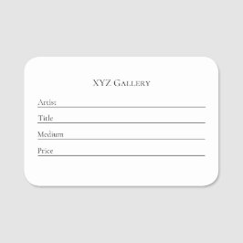 Vorlage für die Ausstellung wiederverwendbarer Kun Namensschild