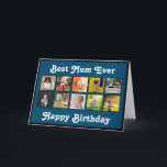 Vorlage für die beste Geburtstagsfotografie<br><div class="desc">Passen Sie diese beste Mama Foto Collage Geburtstag Grußkarte Design zu feiern mit Ihrer Lieblingsmutter. Ein wunderbares Geschenk, um ihr Lächeln an ihrem besonderen Tag zu machen! Das Design umfasst eine Auswahl an quadratischen Fotos. Fügen Sie Ihre eigene Nachricht in die Karte ein. Fügen Sie zehn Ihrer Lieblings-Fotos mit den...</div>