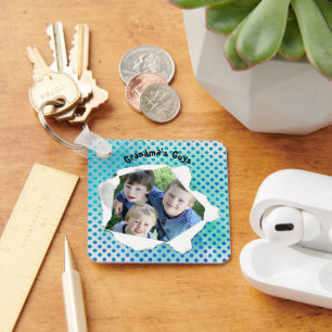 Vorlage für die blauen Punkte des Fotos mit benutz Schlüsselanhänger