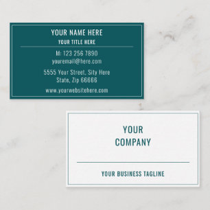 Vorlage für die Business Card Design Two Colors Visitenkarte