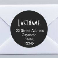 Vorlage für die Circle Address Aufkleber - schwarz
