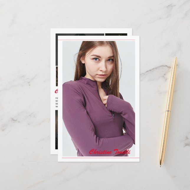 Vorlage für die Comp-Karte modellieren (Vorderseite/Rückseite Beispiel)