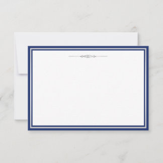 Vorlage für die Einladung von Navy Blue und Silver