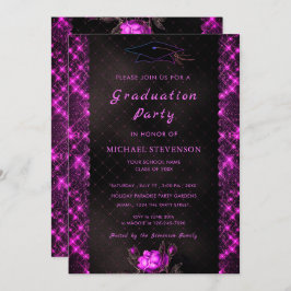 Vorlage für die Einladung von schwarzen und Lila A