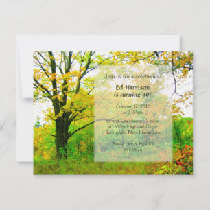 Vorlage für die Einladung zum Geburtstag im Herbst