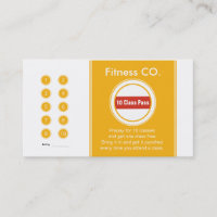 Vorlage für die Fitness Business Card 10-Klasse