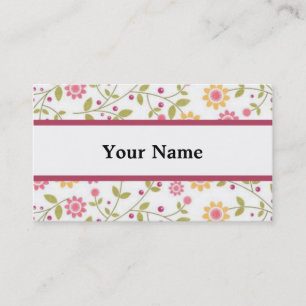 Vorlage für die florale Designer-Visitenkarten Visitenkarte