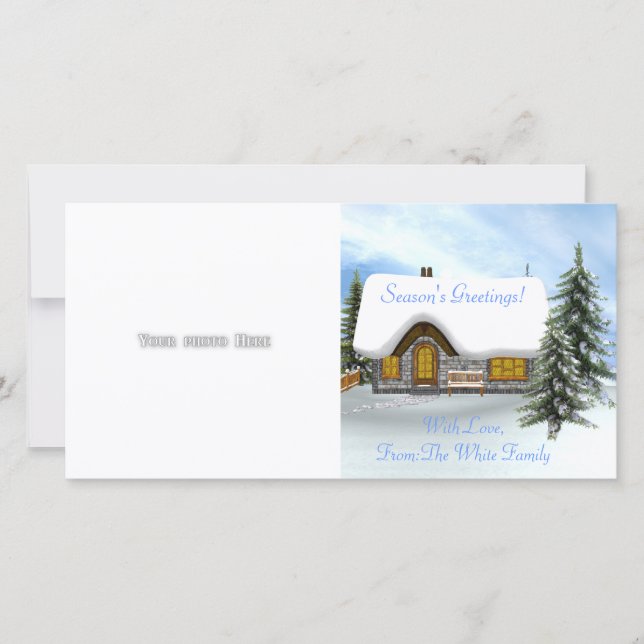 Vorlage für die Fotokarte im Winter (Vorderseite)