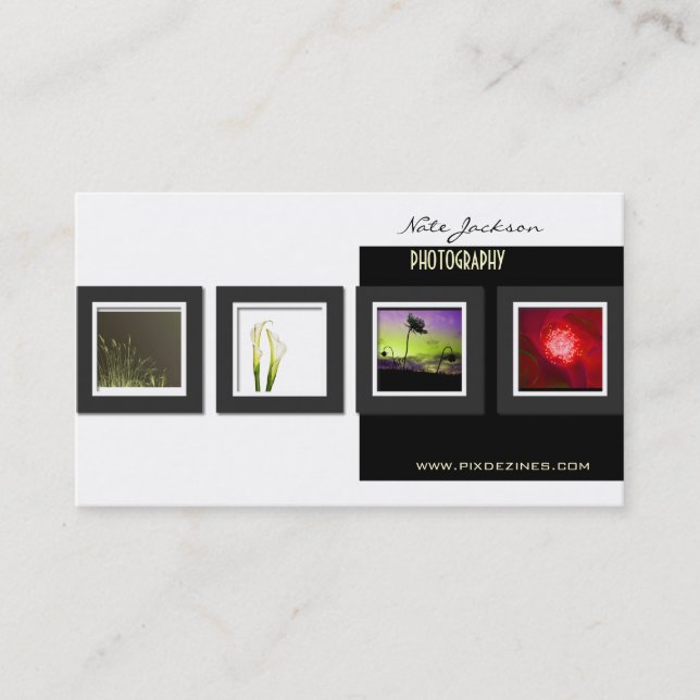 Vorlage für die Fotos der Visitenkarten für Portfo Visitenkarte (Vorderseite)