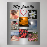 Vorlage für die Fotosammlung in der Familie für 8 