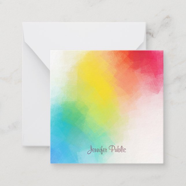 Vorlage für die Handschrift von Monogramm-Regenbog (Vorderseite)