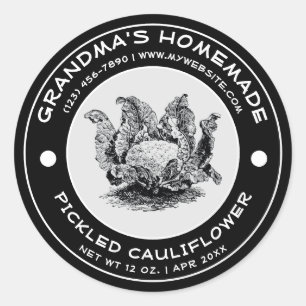 Vorlage für die hausgemachte Blütenblume Runder Aufkleber