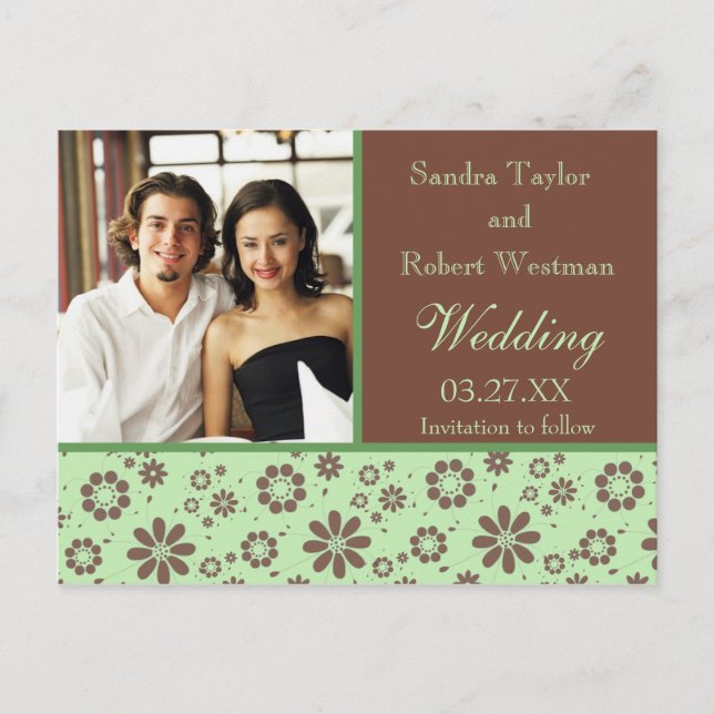 Vorlage für die Hochzeit von Fotokarten (Vorderseite)