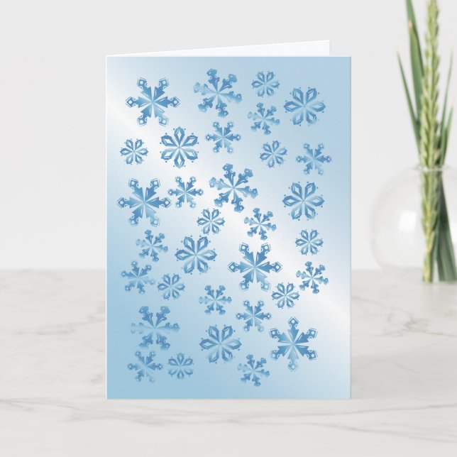 Vorlage für die hübsche Blaue Schneeflocke (Vorderseite)
