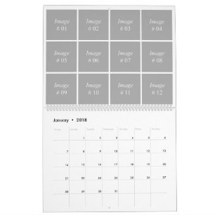 Vorlage für die Instagram-Sammlung 12 Monate Kalender