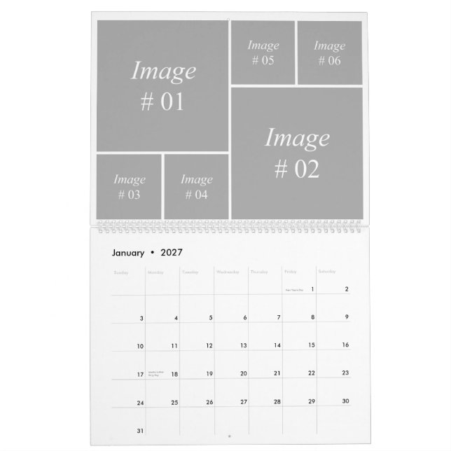 Vorlage für die Instagram-Sammlung 12 Monate Kalender (Jan 2027)