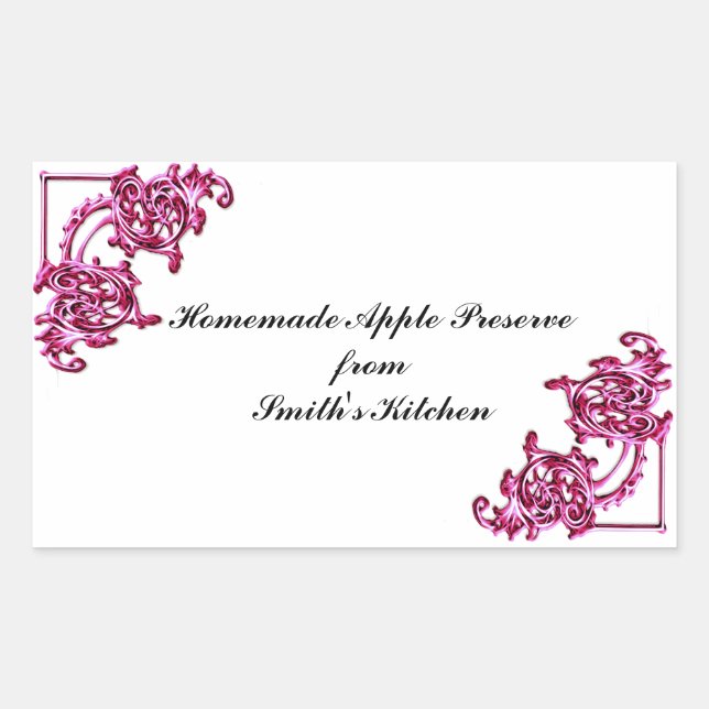 Vorlage für die Kennzeichnung von selbst hergestel Rechteckiger Aufkleber (Vorderseite)