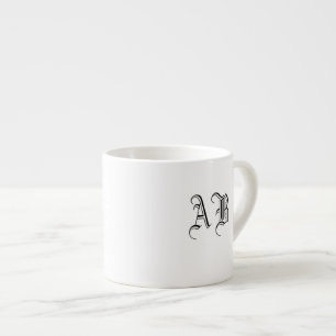 Vorlage für die Keramik Espresso Tasse Monogramm
