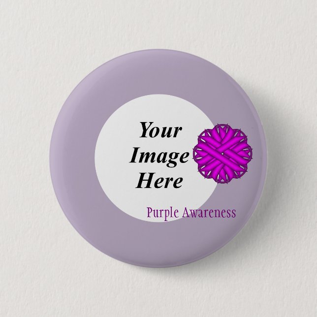 Vorlage für die lila Blume Button (Vorderseite)