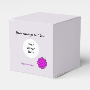 Vorlage für die lila Blume von Multifunktionsleist Geschenkschachtel