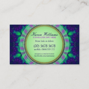 Vorlage für die lila Green Delight Business Card Visitenkarte
