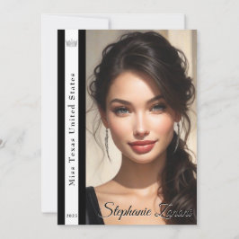 Vorlage für die Pageant-Sash-Autogrammkarte