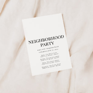 Vorlage für die Party Einladung von Nachbarschafts