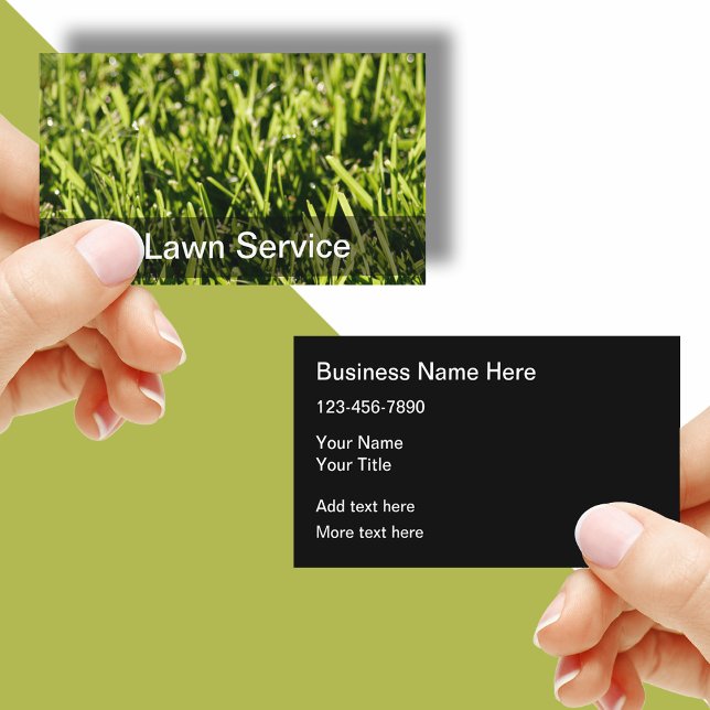 Vorlage für die perfekte Lawn Service Business Car Visitenkarte (Von Creator hochgeladen)