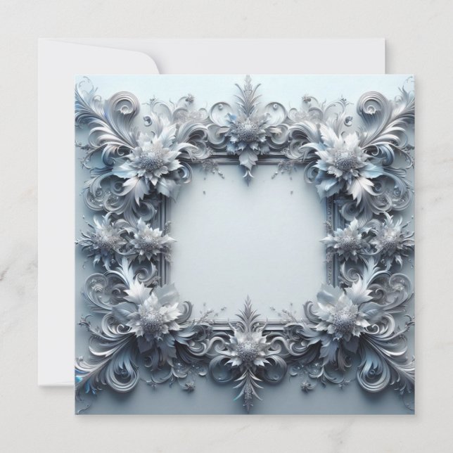 Vorlage für die personalisierte leere Karte - Silb (Vorderseite)