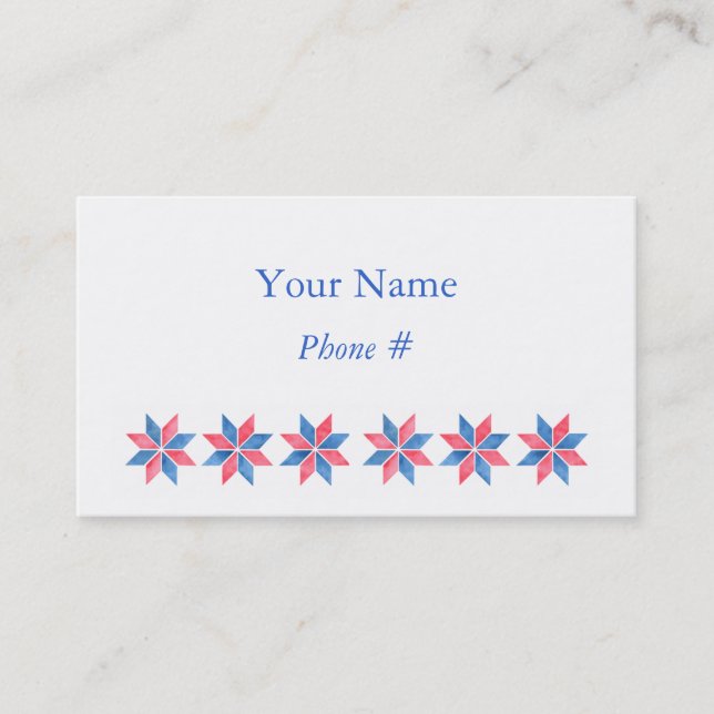 Vorlage für die persönliche Visitenkarte des Desig (Vorderseite)