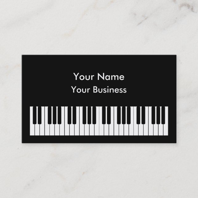 Vorlage für die Piano-Tastatur der Business-Karte Visitenkarte (Vorderseite)