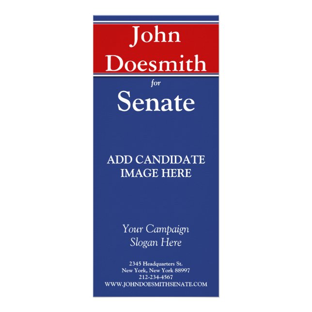 Vorlage für die politische Wahlkampagne Werbekarte (Vorne)