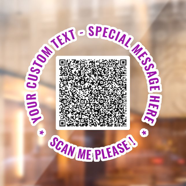 Vorlage für die QR-Code-Text- und Farbenklassenvor Fensteraufkleber (Blatt 2)