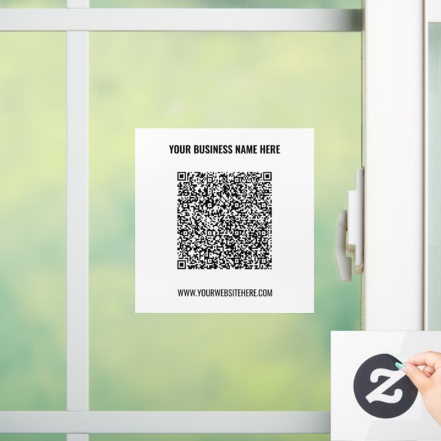 Vorlage für die QR-Codeklassenvorgabe für Geschäft Fensteraufkleber (Zuhause)