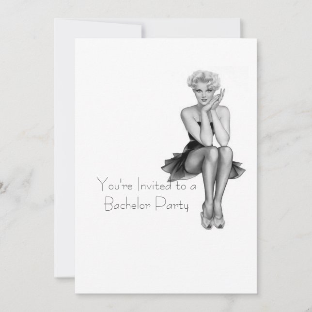 Vorlage für die Retro-Bachelor-Partei (Vorderseite)