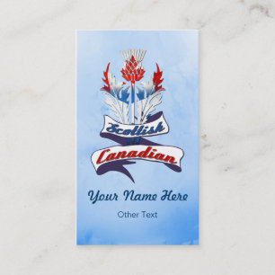 Vorlage für die schottische kanadische Thistle Bus Visitenkarte