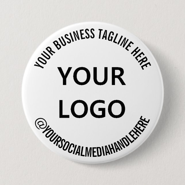 Vorlage für die Social-Media-Werbung für Ihr Logo Button (Vorderseite)