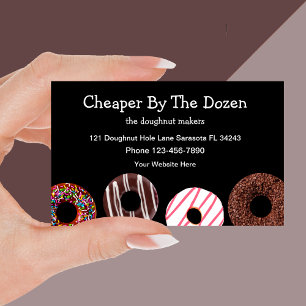 Vorlage für die Trendy Doughnut Shop Business Card Visitenkarte