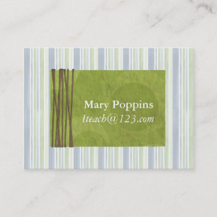 Vorlage für die Visitenkarten des Lehrers Visitenkarte